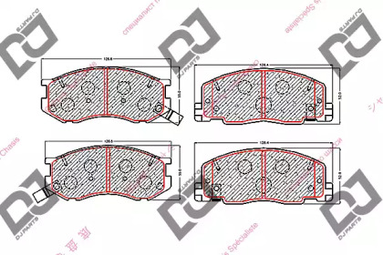 Комплект тормозных колодок BP1584 DJ PARTS